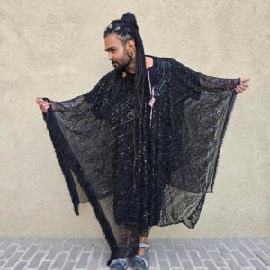 شنل تبتی جواهر دوزی شده